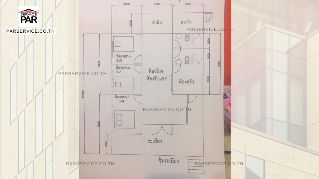 แบบแปลนบ้านน็อคดาวน์ 2D